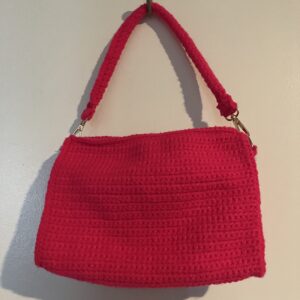 Shocking Pink Crochet Handbag