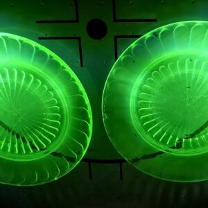 Uranium Glass Saucers