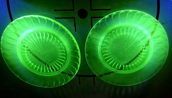 Uranium Glass Saucers